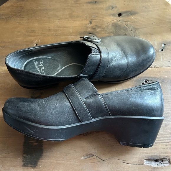 Dansko Leather Buckle Clogs - Picture 4 of 6